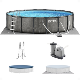 【SWIMCITY】Greywood set-up INTEX PureSpa™ Greywood Deluxe Inflatable Hot Tub Set - 4 Person