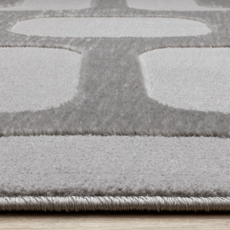 Grey Charcoal Moody Vintage Patterned Area Rug