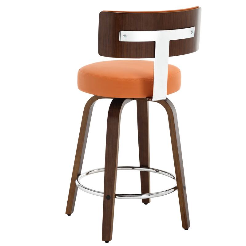 Faux Leather Upholstered Swivel Counter/ Bar Stools Set of 1/2/4