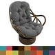 preview thumbnail 2 of 4, Bali Rattan Swivel Rocker with Microsuede Cushion