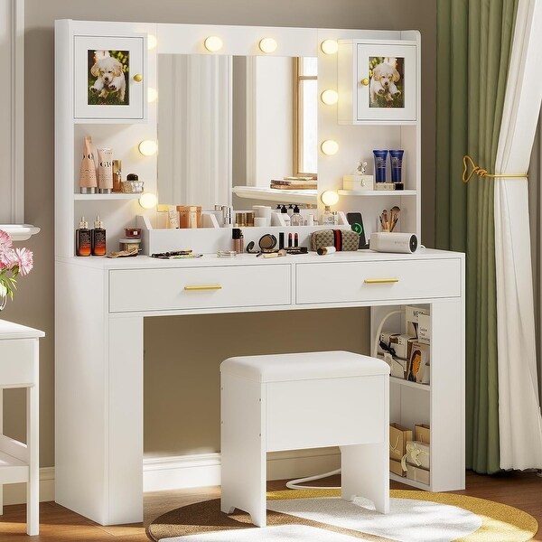 Vanity Desk with Storage Bench Makeup Vanity Set Bed Bath Beyond 39887795
