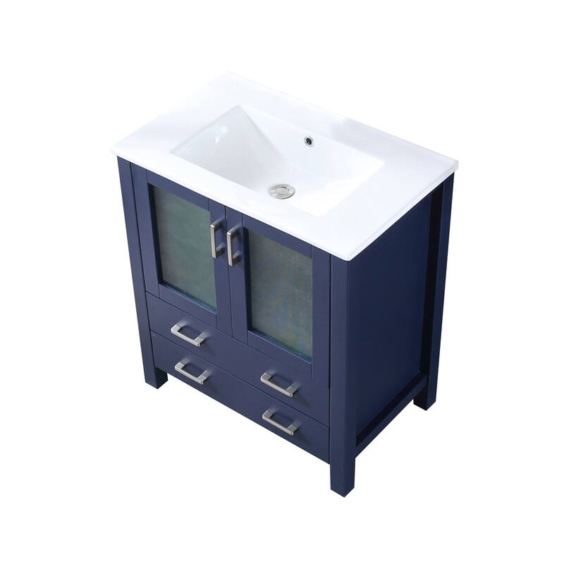 Volez Bath Vanity and White Ceramic Top