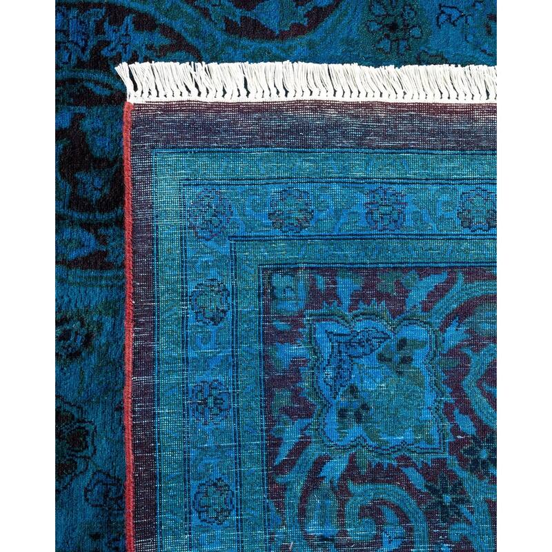 Overton Hand Knotted Wool Vintage Inspired Modern Contemporary Overdyed Red Area Rug - 8' 2" x 10' 2"