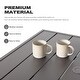 preview thumbnail 5 of 8, Nuu Garden Outdoor Square 37 Inch Iron Dining Table with 1.57 Inch Umbrella Hole