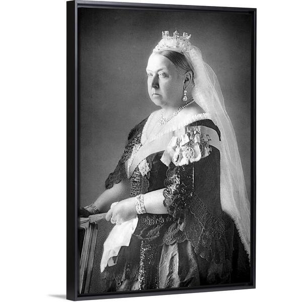 Shop Portrait Of Queen Victoria Black Float Frame Canvas Art