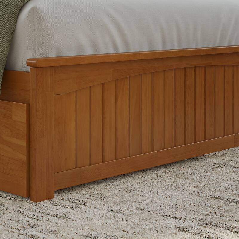 AFI Nantucket Platform Bed with Matching Footboard & Storage Drawers