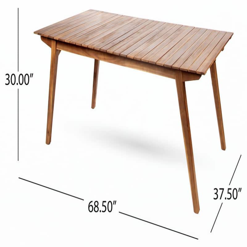 Outdoor 6 Seater Acacia Wood Dining Set