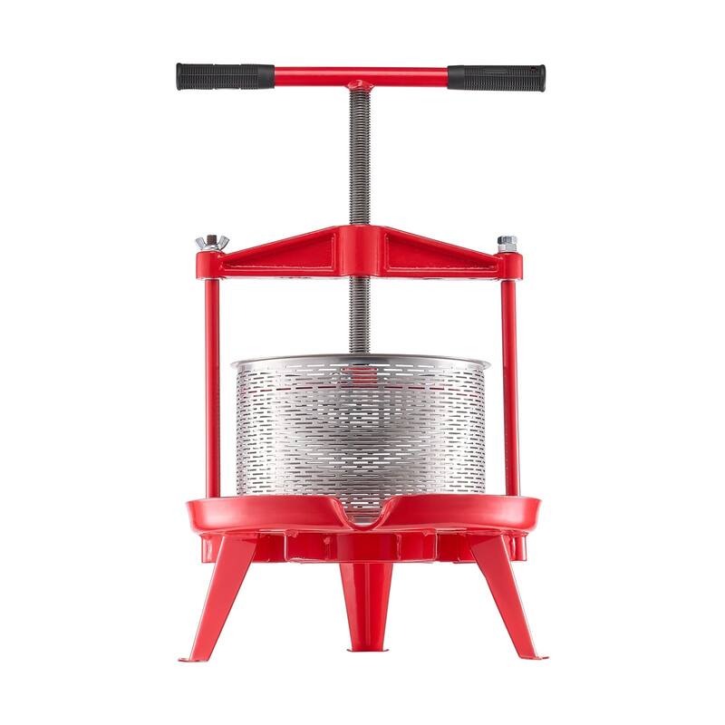 Fruit Wine Press Manual Press for Wine Making 2.38 Gal/9L Stainless Steel - Multi - 2.38 Gal/9L