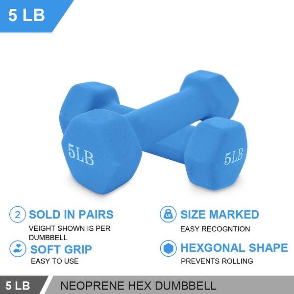 Barbell Set Of 2 AllPurpose Dumbbells In Pair Neoprene Coated Dumbbell