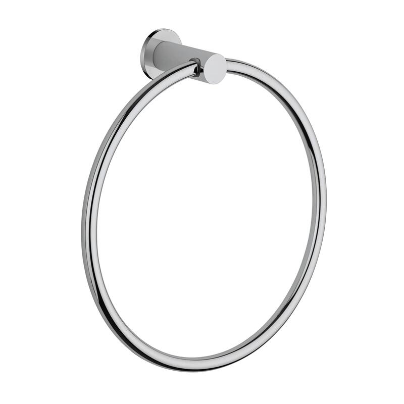 Round Collection Wall Mounted Bathroom Towel Ring - Brushed Nickel