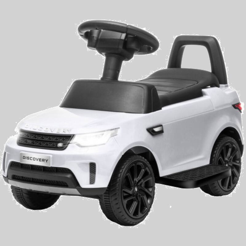 6V Land Rover Kids Electric Push Car, 2-in-1 Ride-on with Music, Headlights, and Horn, for Toddlers 18-60 Months - White