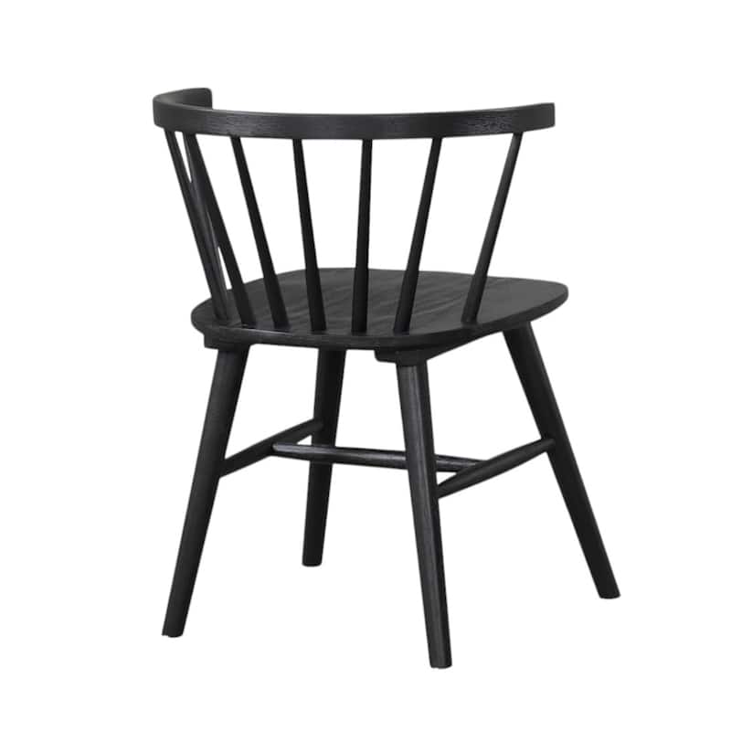 Set of 2 Wooden Dining Chairs with Shaker Legs