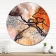preview thumbnail 9 of 8, Designart 'Surrealistic trees with red sun' Oversized Modern Wall CLock