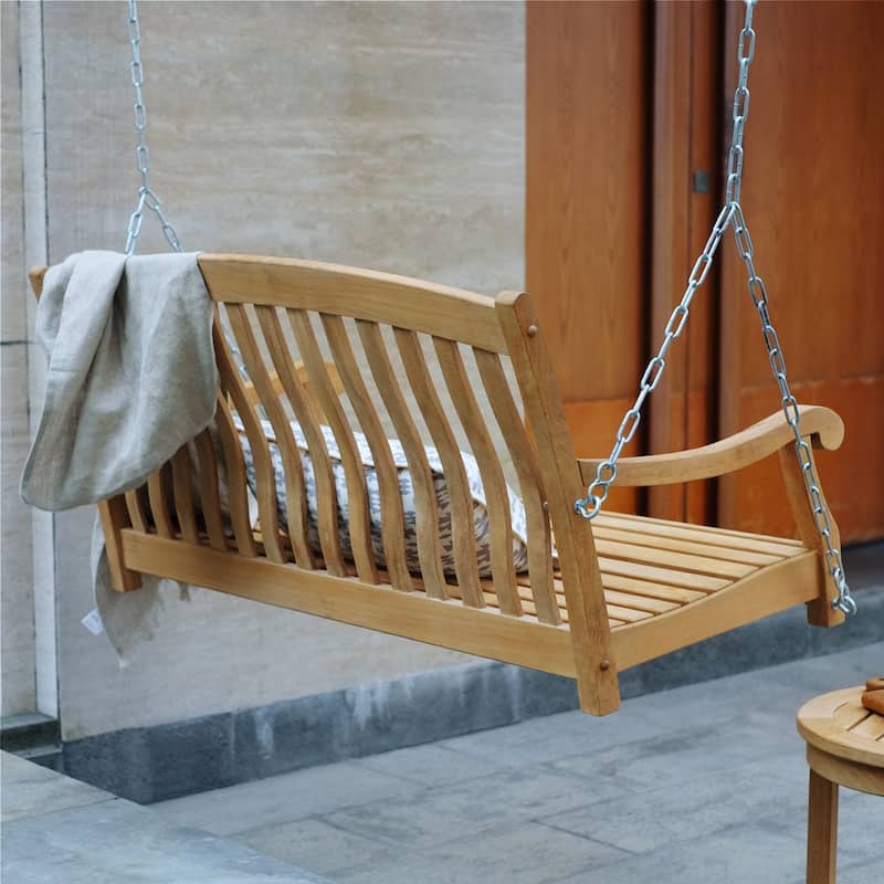 Cambridge Casual Sherwood Solid Teak Wood Porch Swing