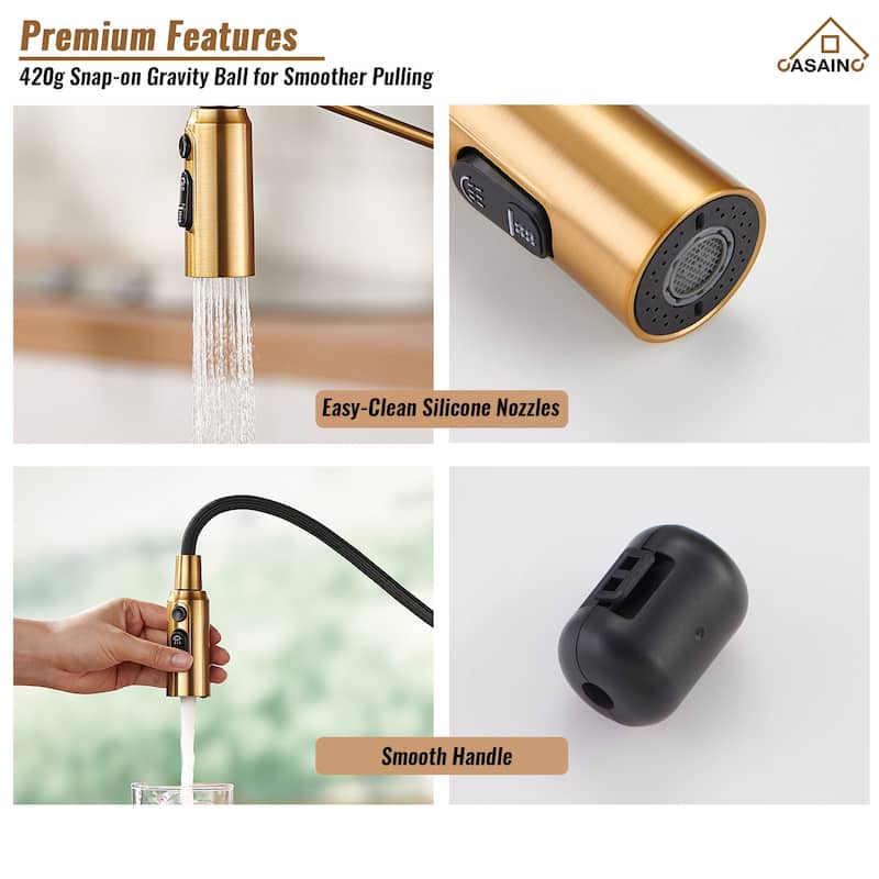 Single Handle Pull Down Sprayer Kitchen Faucet