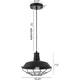 10.25" Metal Cage Pendant Light with 72" Height Adjustable Wire - N/A