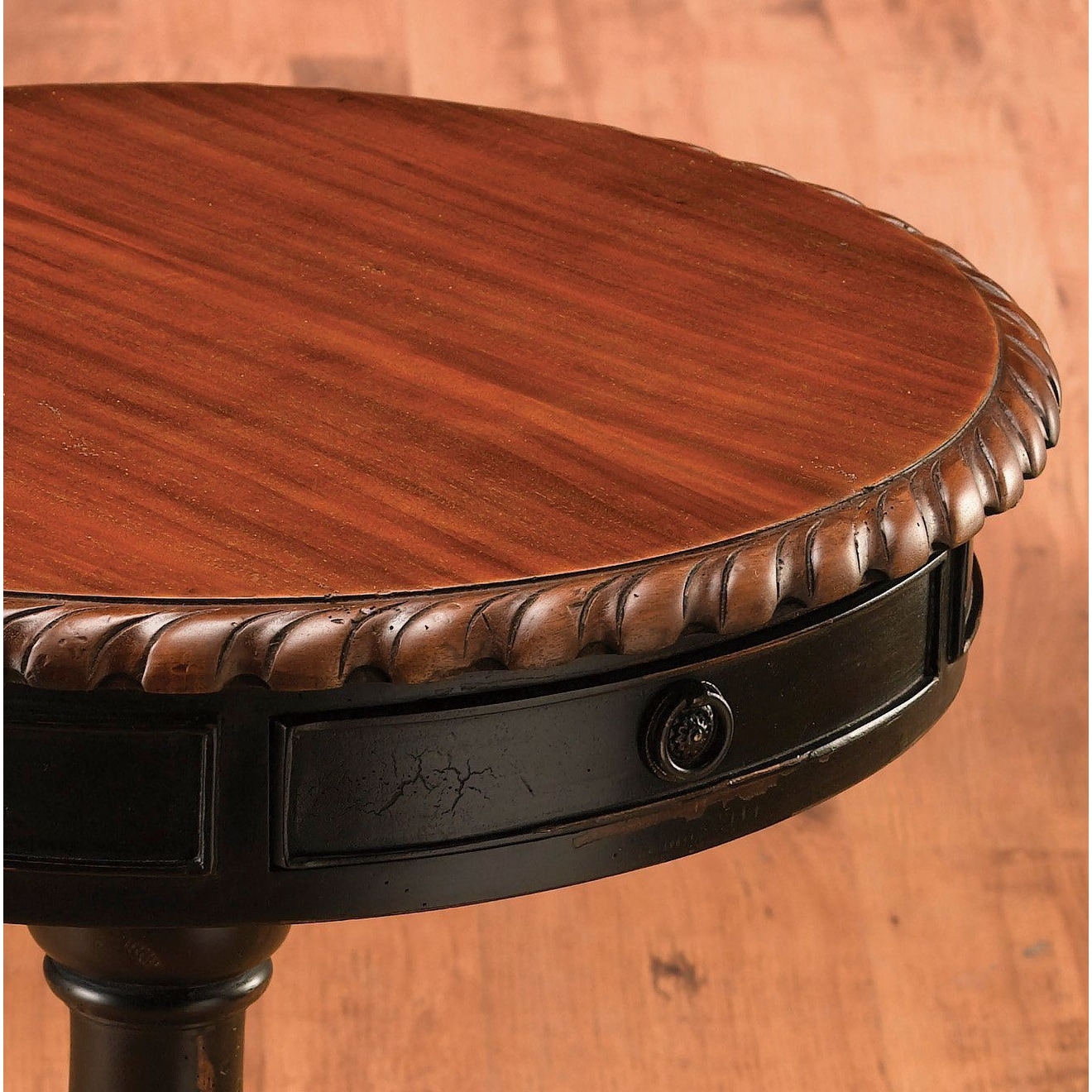 Wooden End Table with Storage