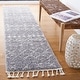 preview thumbnail 21 of 117, SAFAVIEH Berber Fringe Shag Leatha Trellis Rug 2'2" x 8' Runner - Light Grey/Ivory - Runner