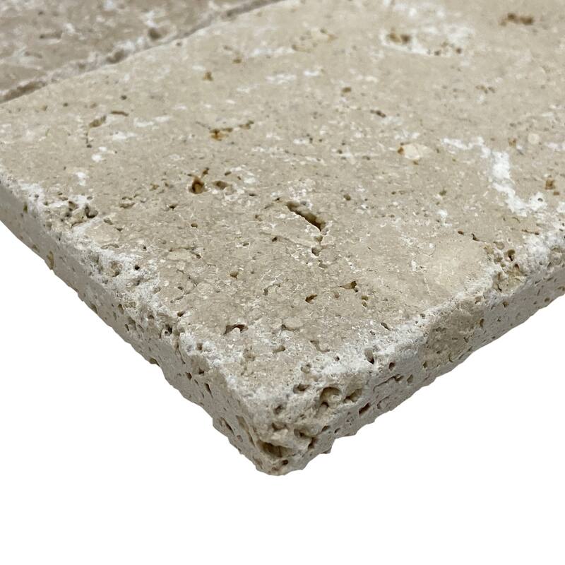 Ivory Travertine 3" x 6" Tumbled Tile