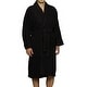 preview thumbnail 1 of 7, 100% Cotton Soft Terry Adult Unisex Lightweight Bathrobe by Superior Large - Black