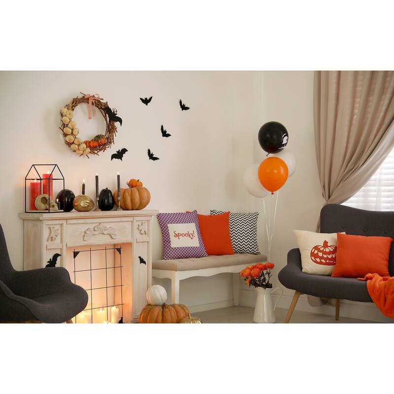 Halloween Spooky Checks Accent Pillow