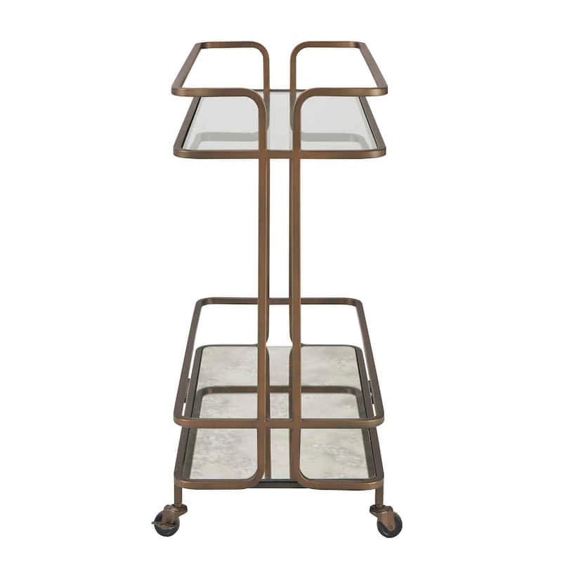 Uttermost Erivo Bronze Bar Cart - 34"W x 16"D x 32"H