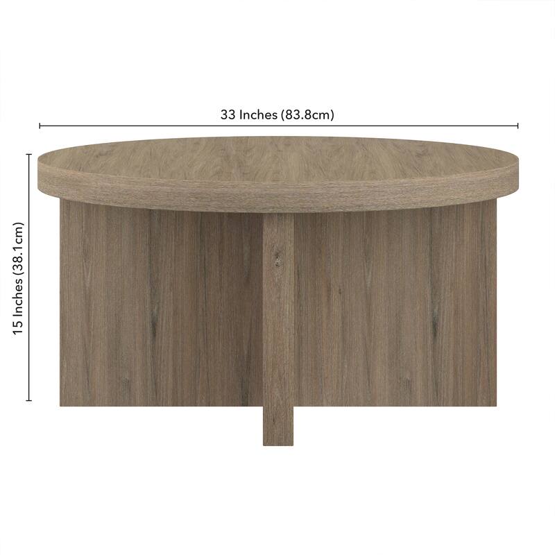 Elna 33" Wide Round Coffee Table - 33" Wide