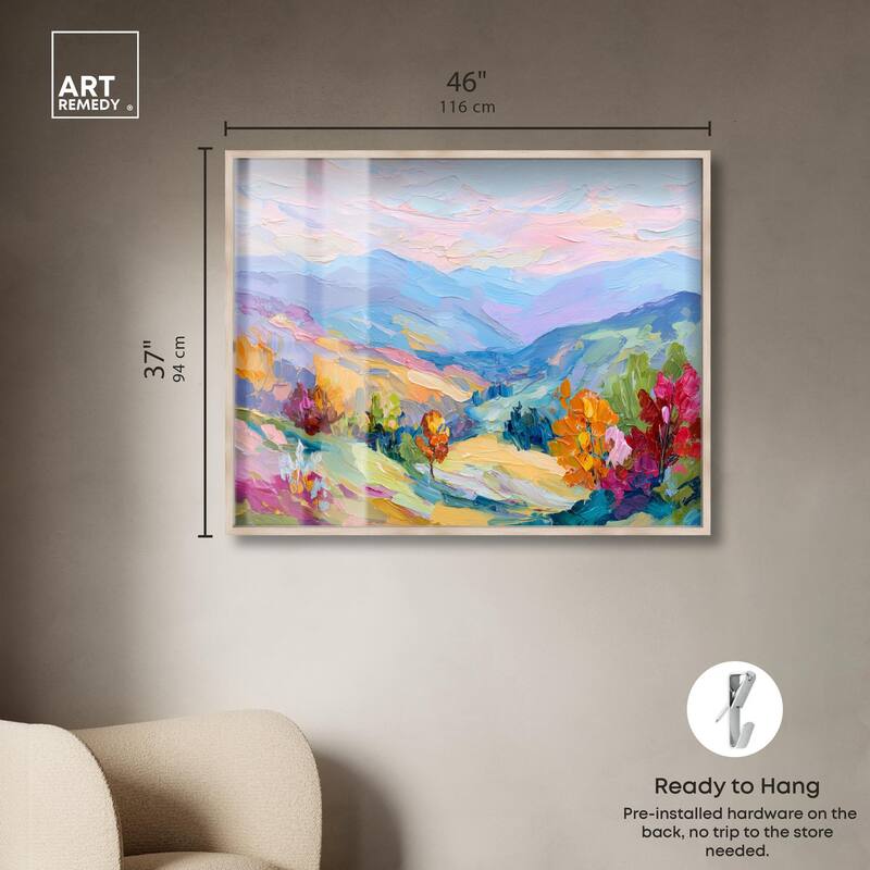 Colorful Valley I Shadowbox by Art Remedy
