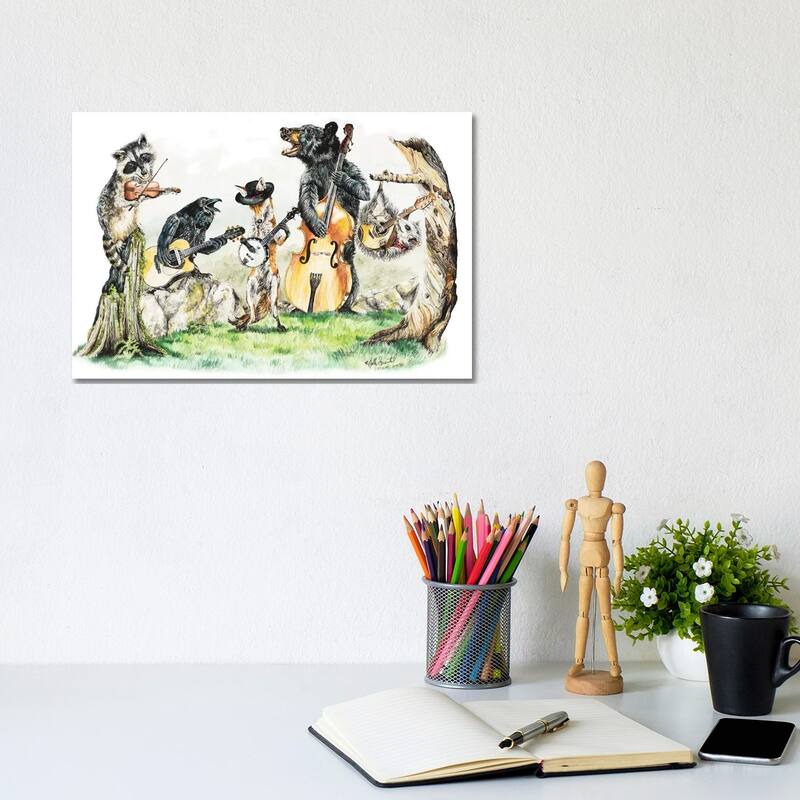 iCanvas "Bluegrass Gang" by Holly Simental Canvas Print - 8x12x0.75