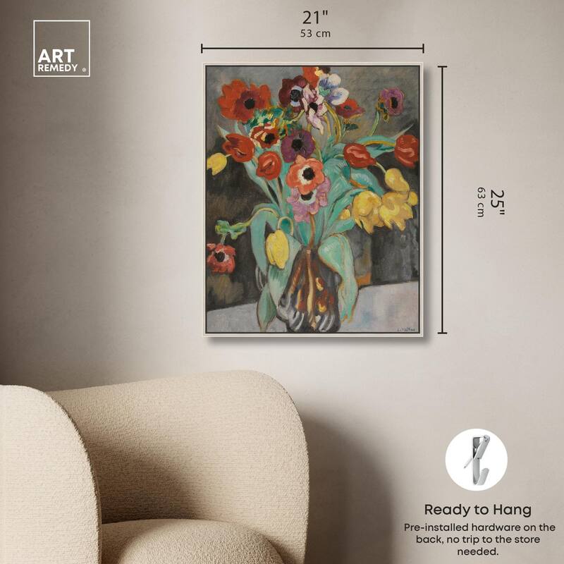 Valtat Anemones Tulipes Canvas by Art Remedy