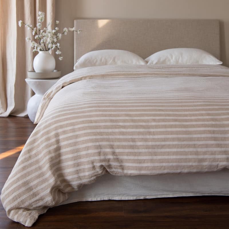 100% French Linen Duvet Cover by BOKSER HOME