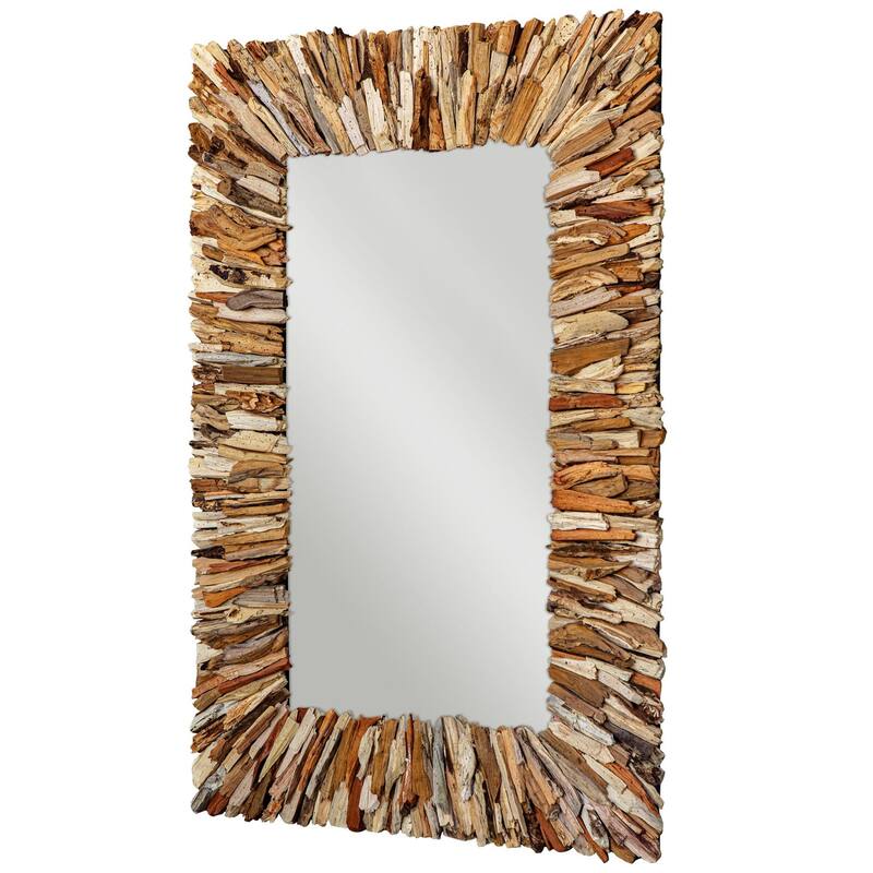 Uttermost 09783 Teak Branch 35" W x 51" H Rectangular Framed Bathroom