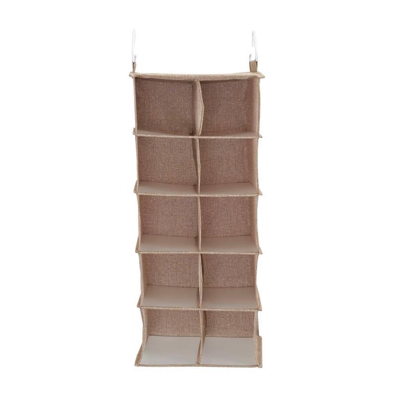 Household Essentials 10-Pocket Blended Canvas Hanging Shoe Organizer