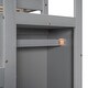 preview thumbnail 34 of 32, Full Size Loft Bed with Built-in Storage Wardrobe and Staircase,White/Gray