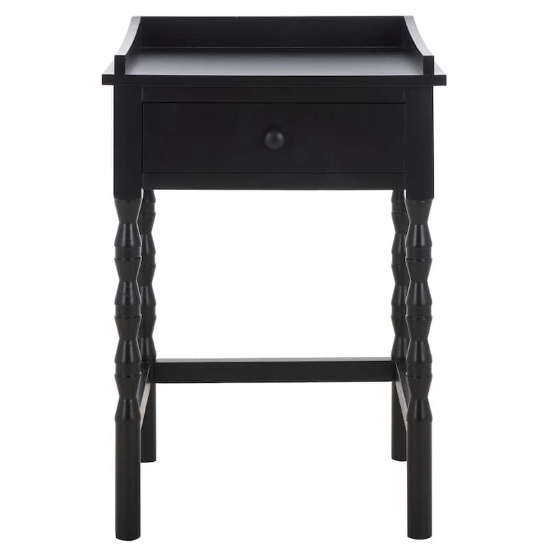 SAFAVIEH Astaroth Accent Table - 19"W x 16"D x 28"H - Matte Black 