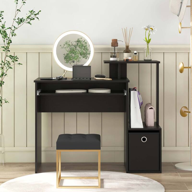 Costway Home Office Computer Desk Space-saving Study Writing Desk with - See Details