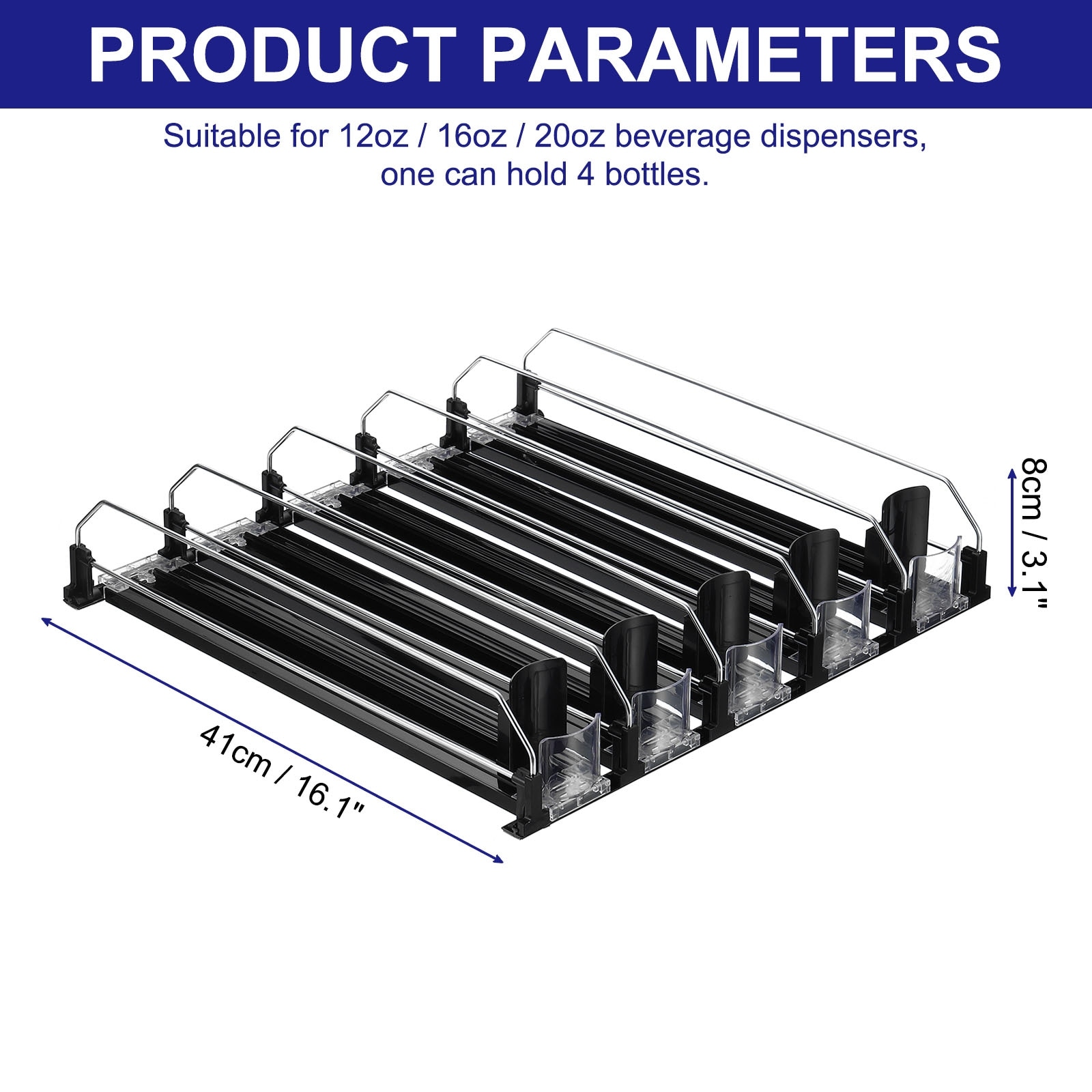 Soda Can Dispenser for Refrigerator with Adjustable Pusher Glide, Mothers  Day Gifts Drink Organizer for Fridge Holds 15 Cans with 12oz, Perfect for  Soda, Beer, and Other Beverages 