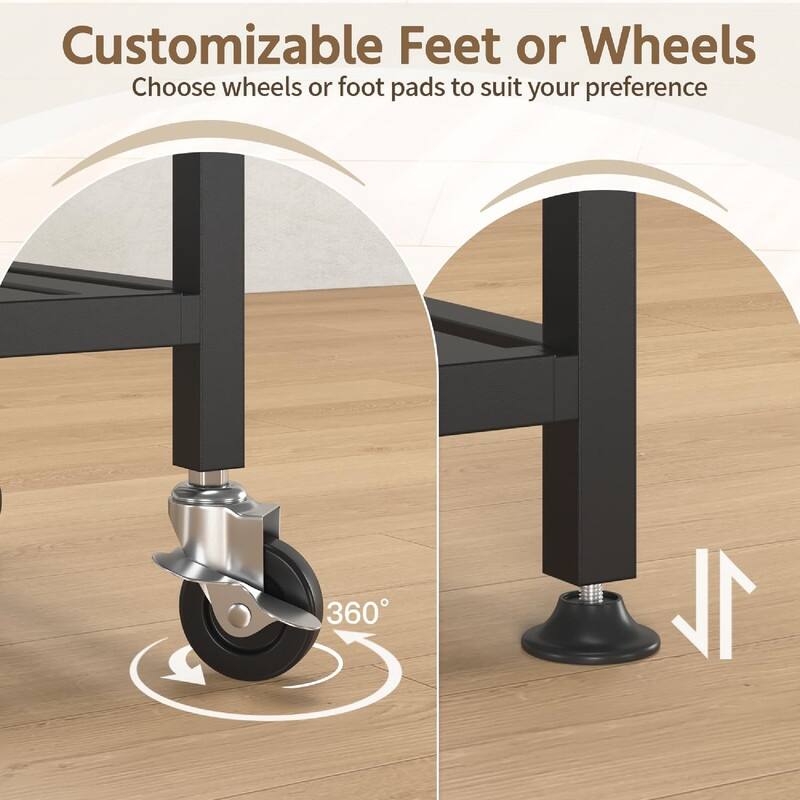 2 Tier Black Metal Plant Stand - 11.6 x 10.8 x 33.7 inches