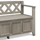 WYNDENHALL Halifax SOLID WOOD 48 inch Wide Transitional Entryway Storage Bench - 48 Inches wide ...