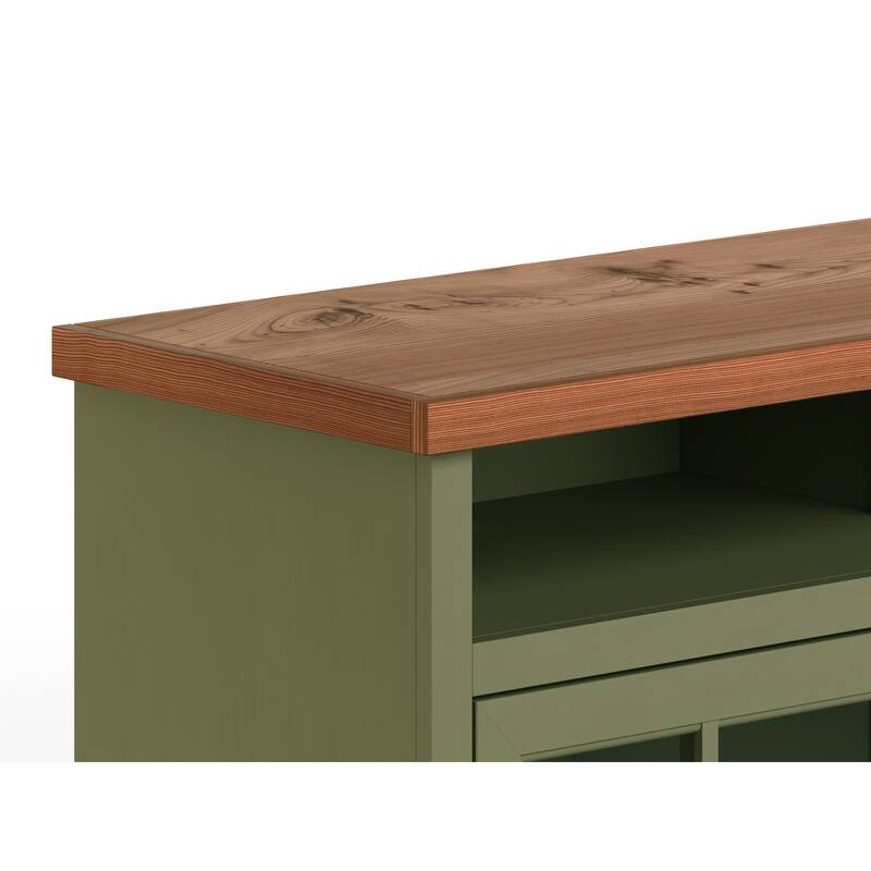 Bridgevine Home 74 inch Fireplace TV Stand Console for TVs up to 85 inches