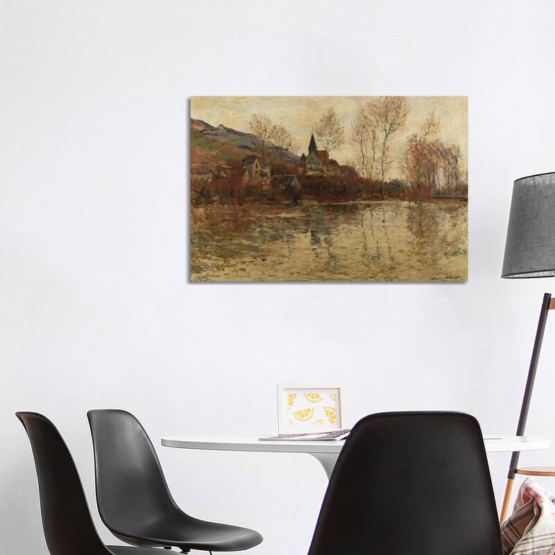 iCanvas "The Flood at Giverny, c.1886 " by Claude Monet Canvas Print - 26x40x1.5