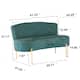 Loveseat Settee Upholstered Sofa Couch Banquette Bench Ottoman with ...