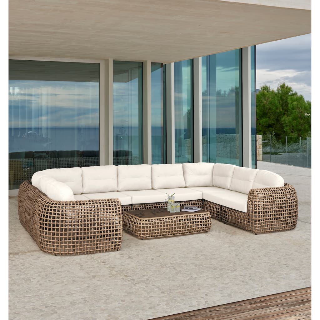 Skyline Design Dynasty 10-Piece Sectional Set with Sunbrella Cushions
