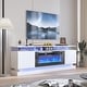 preview thumbnail 66 of 97, 70"/80" Modern Fireplace TV Stand with 36" Electric Fireplace 70" - White & Black