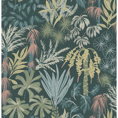 A-Street Prints Everglades Dark Green Botanical Wallpaper