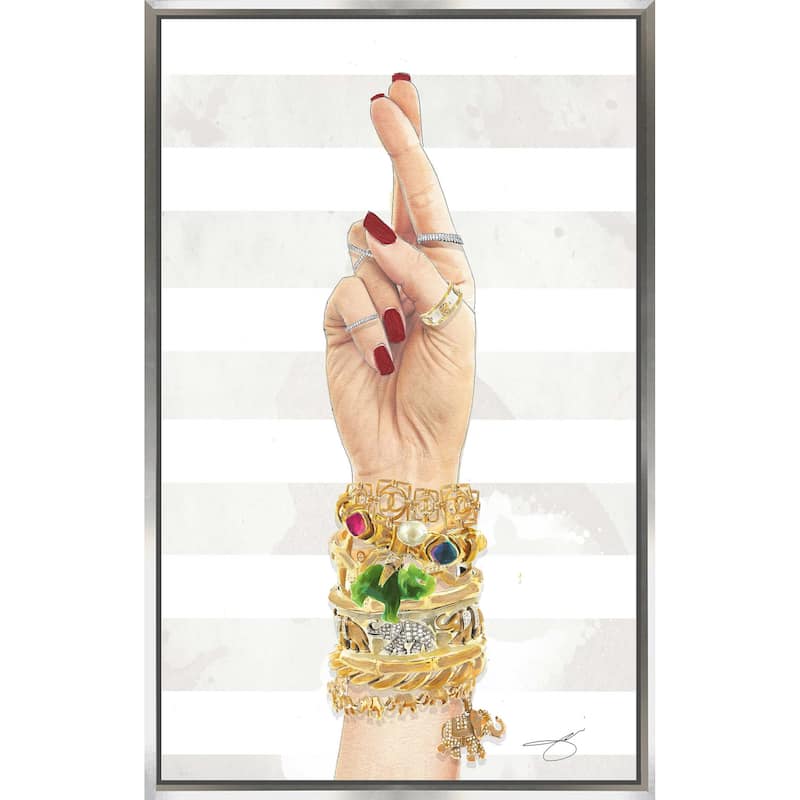 "Fingers Crossed" by Jodi Print on Floating Canvas