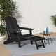 preview thumbnail 5 of 52, WINSOON Set of 2 HIPS Folding Adirondack Chair with Adjustable Backrest and Retractable Ottoman