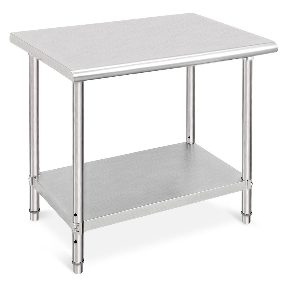 36" x 24" Stainless Steel Work Table with Under Shelf