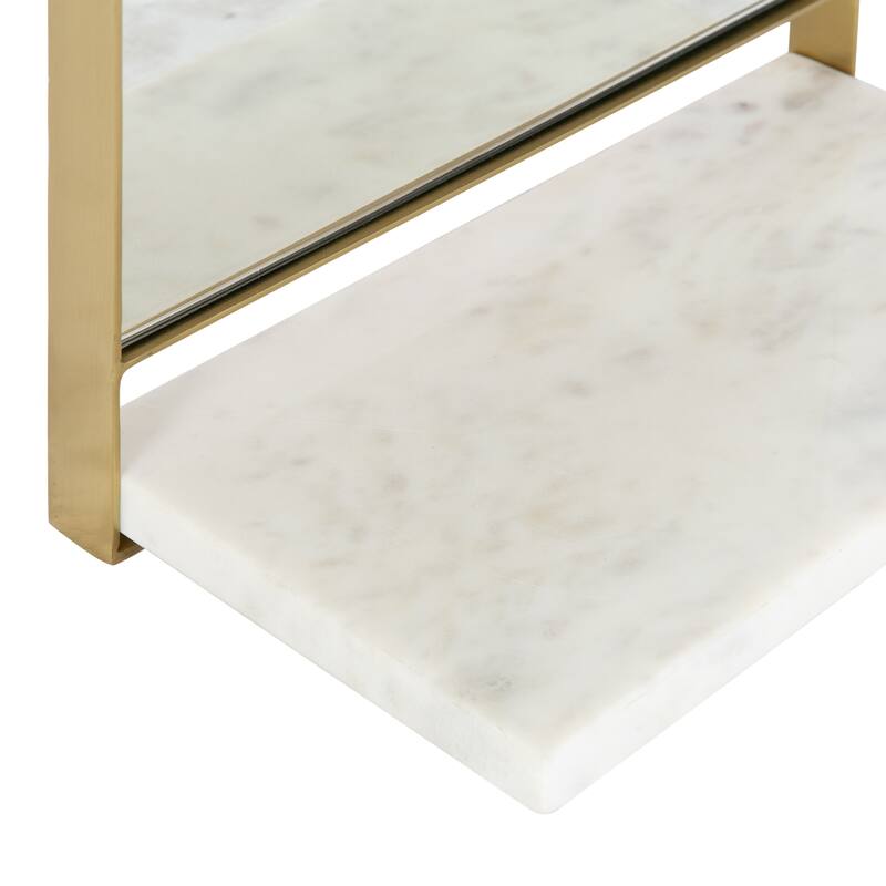 Kate and Laurel Chadwin Wall Mirror with Shelf