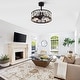 preview thumbnail 24 of 39, 20"/28" Caged Chandelier Ceiling Fan with Crystal Light Remote Control